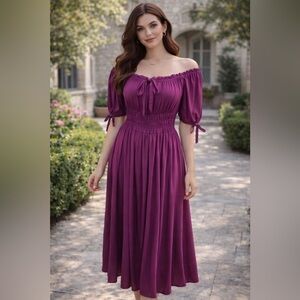 Elegant Purple Women's Dress